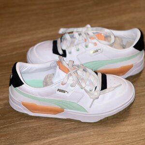 Puma Cali Dream Womens 8 Orange and Teal